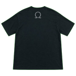 APOLLO BLUE CURSRIVE T-SHIRT - BLACK